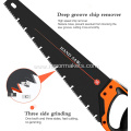 Isunpro 18 inch fast cutting hand saw, wood saw with chip removal device Ergonomic design rubber handle saw